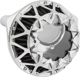 Arlen Ness Crossfire Air Cleaner In Chrome For Harley Davidson 1993-2006 Big Twin Models With Delphi Injection, 2001-2015 Softail, 2004-2017 Dyna (Excl. 2017 FXDLS) & 2002-2007 Touring Models (600-050)