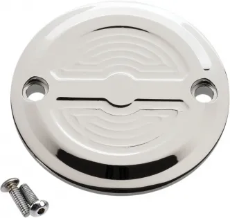 Joker Machine Finned Chrome Milled Timing Cover For M8 Models (02-972-3)