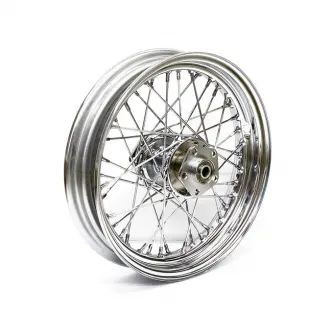 Doss 40 Spoked Dual Flange 3.00 x 16 Front/Rear Wheel In Chrome For Harley Davidson 1973-1984 FL/FX Models (ARM072005)