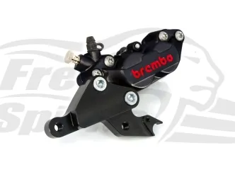 Free Spirits 4 Piston Front Brake Caliper In Black For Indian 2015-2021 Scout Models (103801K)