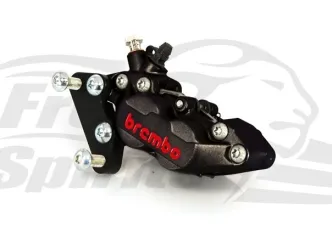 Free Spirits 4 Piston Front Brake Caliper In Black Finish For Harley Davidson Sportster, Dyna & Softail Models (203905K)