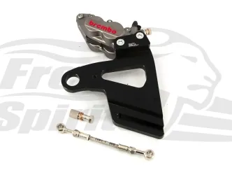 Free Spirits 4 Piston Caliper In Titanium With Rear Bracket For Harley Davidson 2018-2023 Softail Models (205803T)