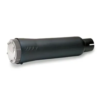 Supertrapp 3-1/2 Inch Internal Disc S/C Standard 2-1/4 Inlet x 18-1/2 Inch Long Slip-On Muffler in Black Finish (449-2218)