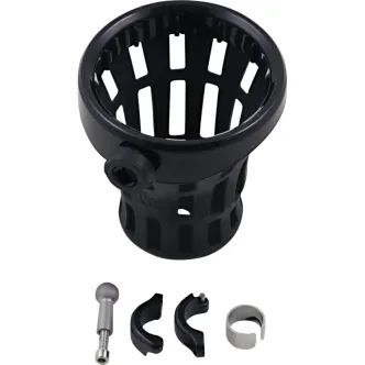 Ciro Big Ass Handlebar Mount Drink Holder in Black Finish For 7/8 Inch Or 1 Inch Diameter Handlebars (50913)