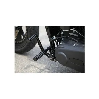 Ricks Motorcycles Stock Length Grooved Forward Control Kit In Black For Harley Davidson 2006-2017 Dyna Models (50-2100000-3)