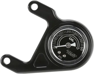 Arlen Ness Radius Oil Pressure Gauge In Black For Harley Davidson 1984-1999 Evo Models (15-676)