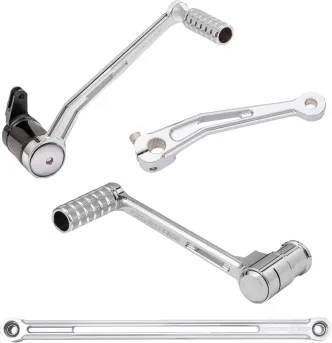 Arlen Ness SpeedLiner Foot Control Kit With Solo Shifter In Chrome For Harley Davidson 2000-2023 Touring Models (420-105)