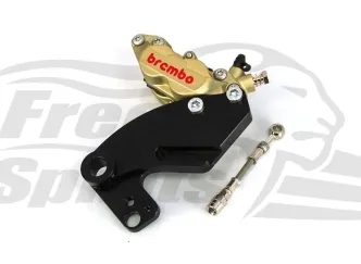 Free Spirits 4 Piston Rear Brake Caliper In Gold Kit For Indian Scout (Without ABS) (105001)