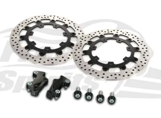 Free Spirits Brake Rotors Kit 320mm With Brake Pads For Harley Davidson 2012-2023 Touring Models (203713CK)