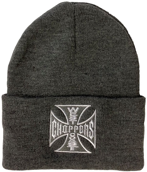 West Coast Choppers OG Roll-up Beanie Grey Melange (ARM927649) | ARH ...