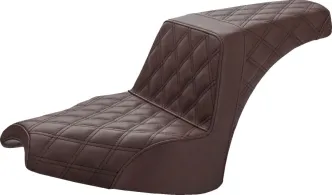 Saddlemen Step Up Lattice Stitched Seat In Brown For Indian 2022 Chief & Chief Dark Horse Models (I21-04-175BR)