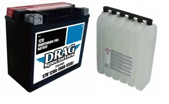 Drag Specialties AGM Battery 12V Lead Acid Replacement For 2004-2022 XL, 2015-2020 XG 500/750/750A Models (DTX14L-FT-EU)