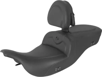 Saddlemen Heated Roadsofa Seat With Drivers Backrest For Harley Davidson 1997-2007 Touring FLH & FLTR Models (Except FLHX) (897-07-187BRHCT)