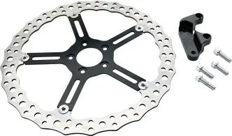 Arlen Ness Left 15 Inch Jagged Big Brake Hub Mount Rotor For Harley Davidson 2020-2023 Softail Low Rider/S/ST & 2018-2023 Sport Glide Models (300-041)