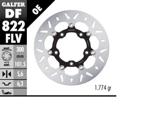 Galfer Front Floating Round Brake Rotor For Harley Davidson 2006-2017 V-Rod Models (DF822FLV)