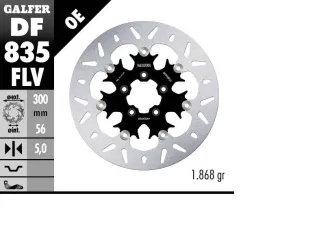 Galfer Front Floating Round Brake Disc For Harley Davidson 2014-2022 Sportster, 2008-2023 FLHR & FLHRC Road King, 2008-2013 Touring, 2015-2023 Softail & 2006-2017 Dyna & V-Rod Models (DF835FLV)