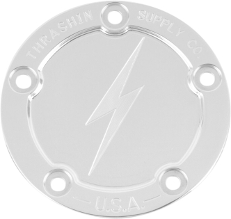 Thrashin Supply Co. 5 Hole Point Cover In Chrome For 1999-2017 Twin Cam Engines (TSC-3026-2)