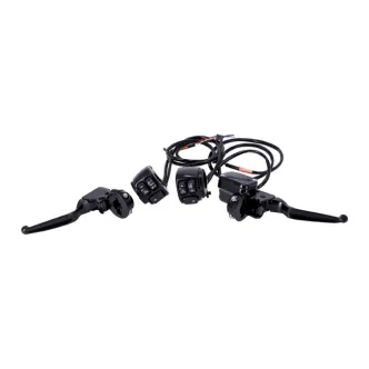 Doss Complete Handlebar Control Kit In Black For 2011-2023 Softail, 2012-2017 Dyna & 2014-2022 Sportster Models (ARM087029)