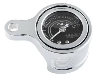 Arlen Ness Method Oil Pressure Gauge In Chrome For Harley Davidson 2017-2023 M8 Touring & Softail Models (610-100)