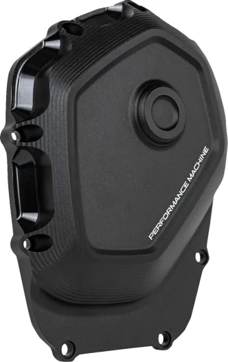 Performance Machine Race Series Cam Cover In Black Ops Finish For Harley Davidson 2017-2024 Touring & 2018-2024 Softail Models (0177-2076-SMB)