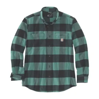 Carhartt Flannel Plaid Shirt Slate Green Size Medium (ARM723059)