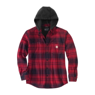 Carhartt Flannel Hooded Shirt Oxblood Size Large (ARM226059)