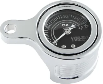 Arlen Ness Method Oil Pressure Gauge In Chrome For Harley Davidson 1999-2017 Twin Cam Models (610-102)