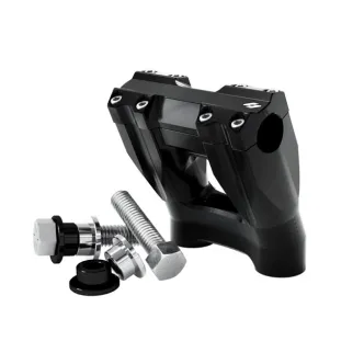 Kraus Kickback Riser Set With 25mm Clamp & 127mm Rise In Black For Harley Davidson 1984-2024 Touring & Softail Models (UN-ISO-56-B)