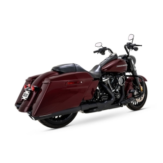 Vance & Hines Twin Slash Slip-On Mufflers In Black For Harley Davidson 2017-2024 M8 Touring Models (46672)