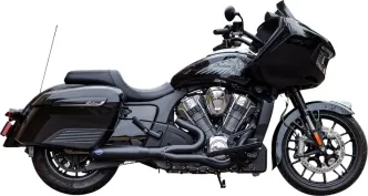 S&S Cycle 2-Into-1 Qualifier Exhaust System In Black For Indian 2020-2024 Challenger Models (550-1084)