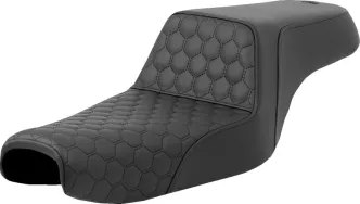 Saddlemen Honeycomb Step-Up Seat In All Black For Harley Davidson 2004-2022 Sportster Models (807-11-177)