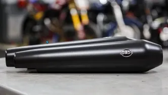 S&S Cycle Race Only Slip-On Mufflers For Royal Enfield 2019-2023 Continental, 2019-2023 Interceptor & Super Meteor Models (550-1101)