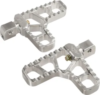 Joker Machine Serrated Heel Passenger Pegs In Silver For Indian 2015-2024 Scout Models (08-62-8)