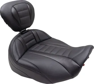 Mustang Deluxe Touring Solo Seat With Drivers Backrest For Harley Davidson 2023-2024 FLTR Road Glide & FLHX Street Glide Models (89401)