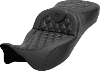 Saddlemen Extended Reach Roadsofa Carbon Fiber Lattice Stitched Seat For Harley Davidson 2008-2024 Touring Models (808-07CF-184)