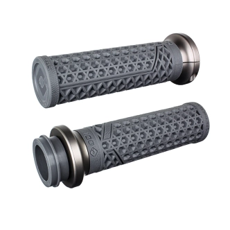 ODI Vans Signature Lock-On Grips In Grey For 2008-2024 Harley Davidson E-Throttle Models (06303045)