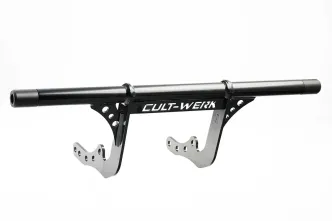 Cult Werk Black Front Crash Bar Clubstyle For Harley Davidson 2018-2024 Softail FXBB Street Bob, FXLR Low Rider & FXST Standard Models (HD-BRO142)